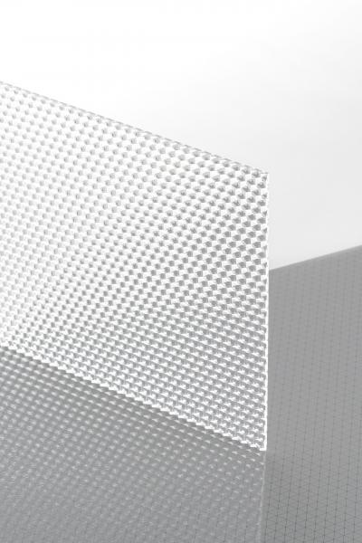 PLEXIGLAS® Textures incoloro 0A000 W Plancha transparente estructurado absorbe rayos UV