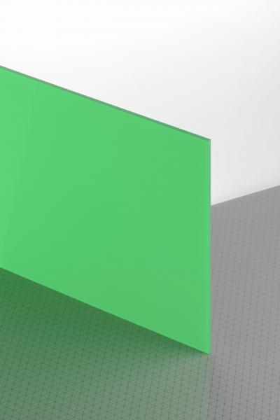 PLEXIGLAS® XT verde 6N570 GT Plancha permeable a la luz translúcido alto brillo impermeable a los rayos UV
