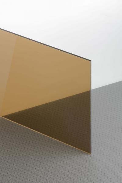 PLEXIGLAS® XT marrón 8A570 GT Plancha transparente alto brillo impermeable a los rayos UV